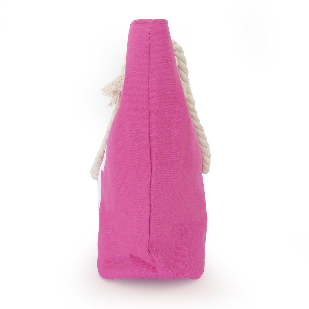 bestickt Strandtasche Sonia Shopper Anker Reißverschluss pink, Innentasche Originelli kleine Seilkordel mit Umhängetasche maritim