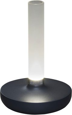 KONSTSMIDE LED Tischleuchte Biarritz, LED fest integriert, Warmweiß, Biarritz USB-Tischvase dunkelgrau, 1800/2700/4000K, dimmbar