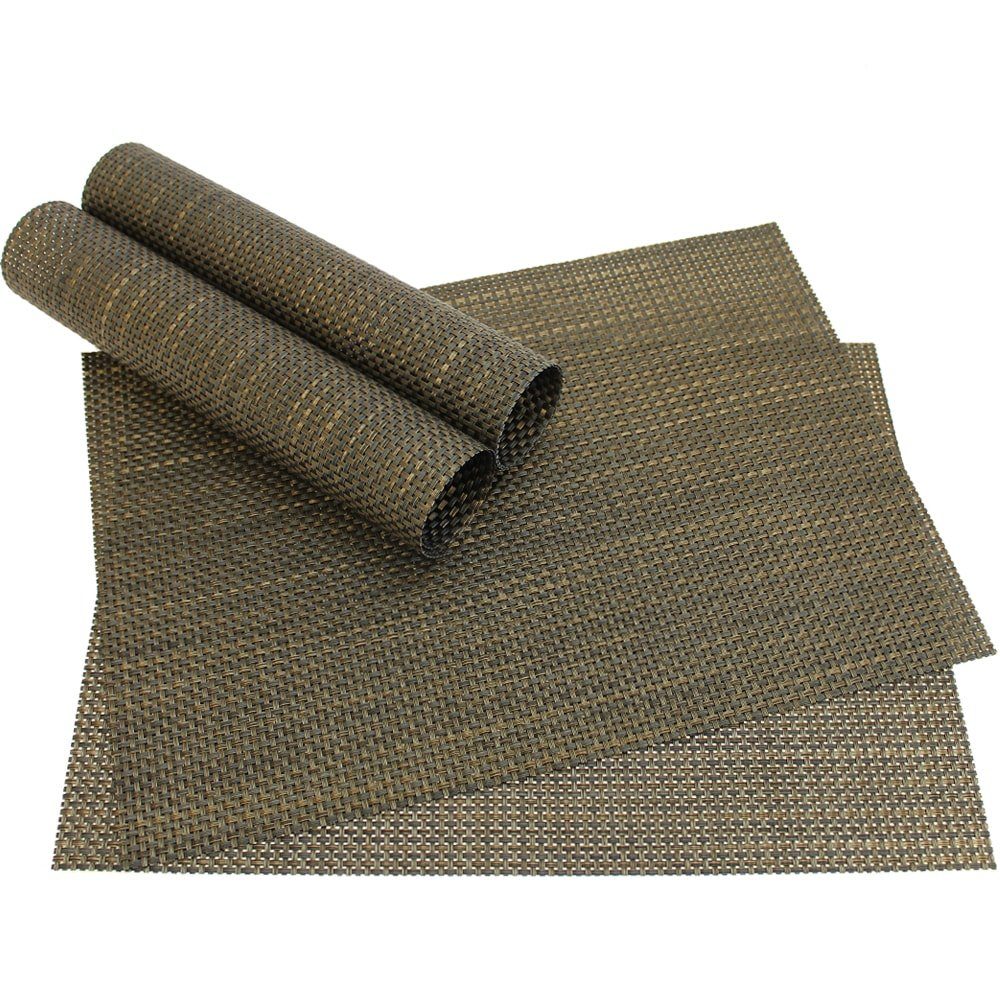 matches21 HOME & HOBBY Platzset Tischset ELEGANCE schwarz 4er Tischunterlag günstig online kaufen