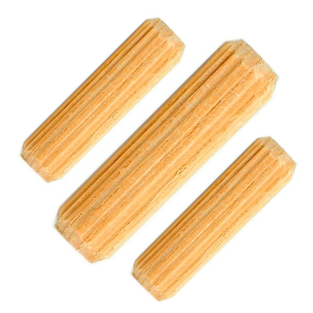 Prima-Online Holzdübel Riffeldübel Holzdübel Holzstifte Buche Ø12x [40, 45, 50, 60]mm 1kg