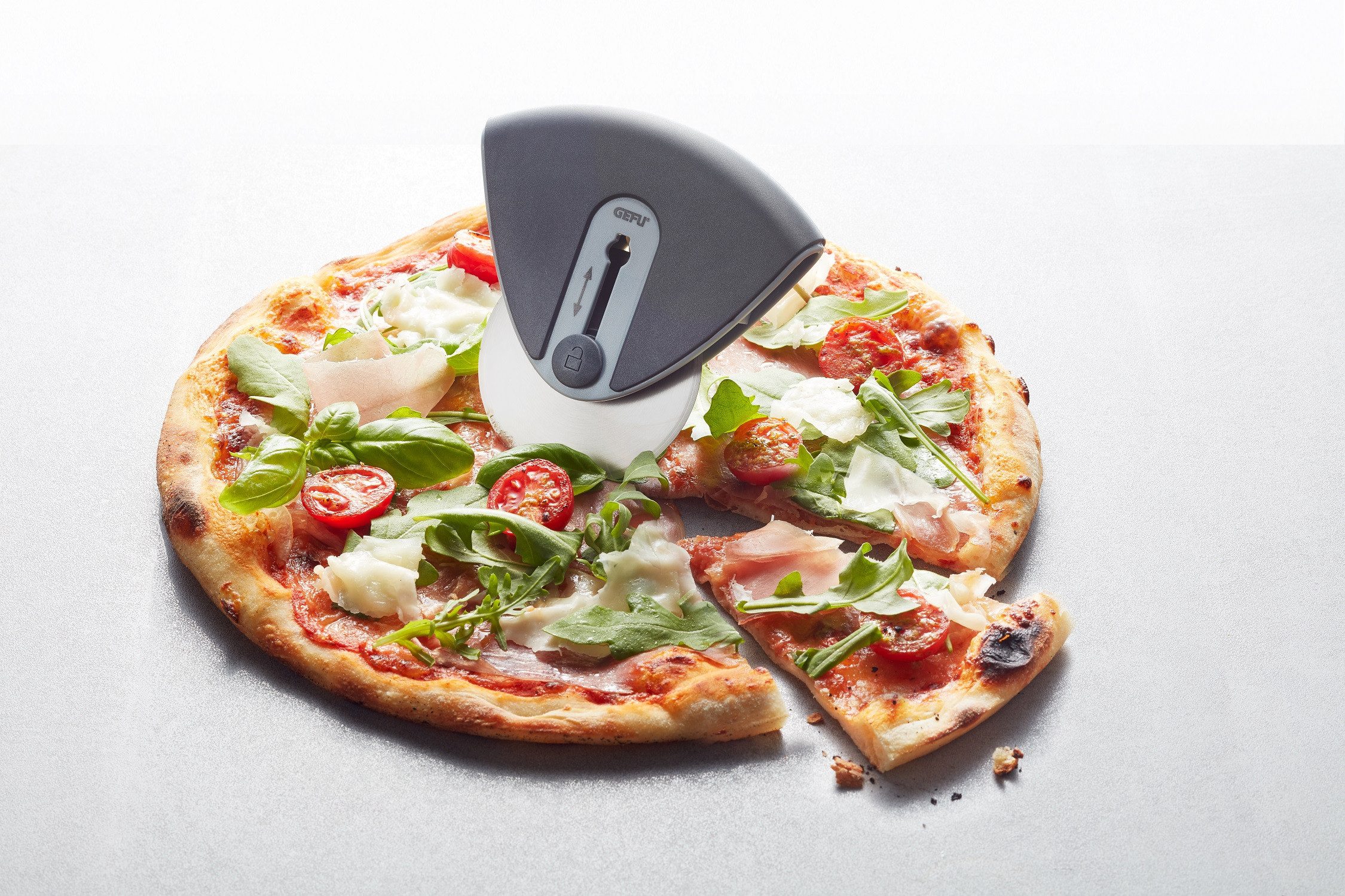 GEFU Pizzaschneider Pizzaschneider ROMA Edelstahl Pizzamesser Pizzarol