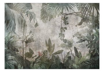 KUNSTLOFT Vliestapete Rain Forest in the Fog 1x0.7 m, halb-matt, lichtbeständige Design Tapete