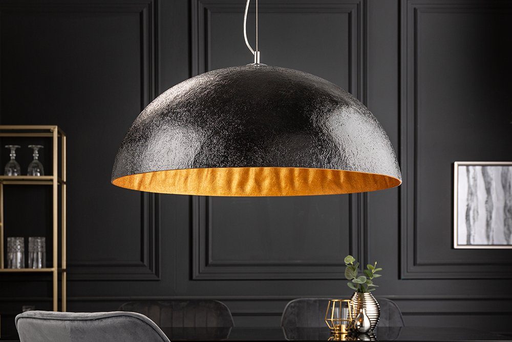 Leuchtmittel, ohne Wohnzimmer · riess-ambiente Hängeleuchte / · · GLOW 70cm Design Modern gold, Metall schwarz Esszimmer