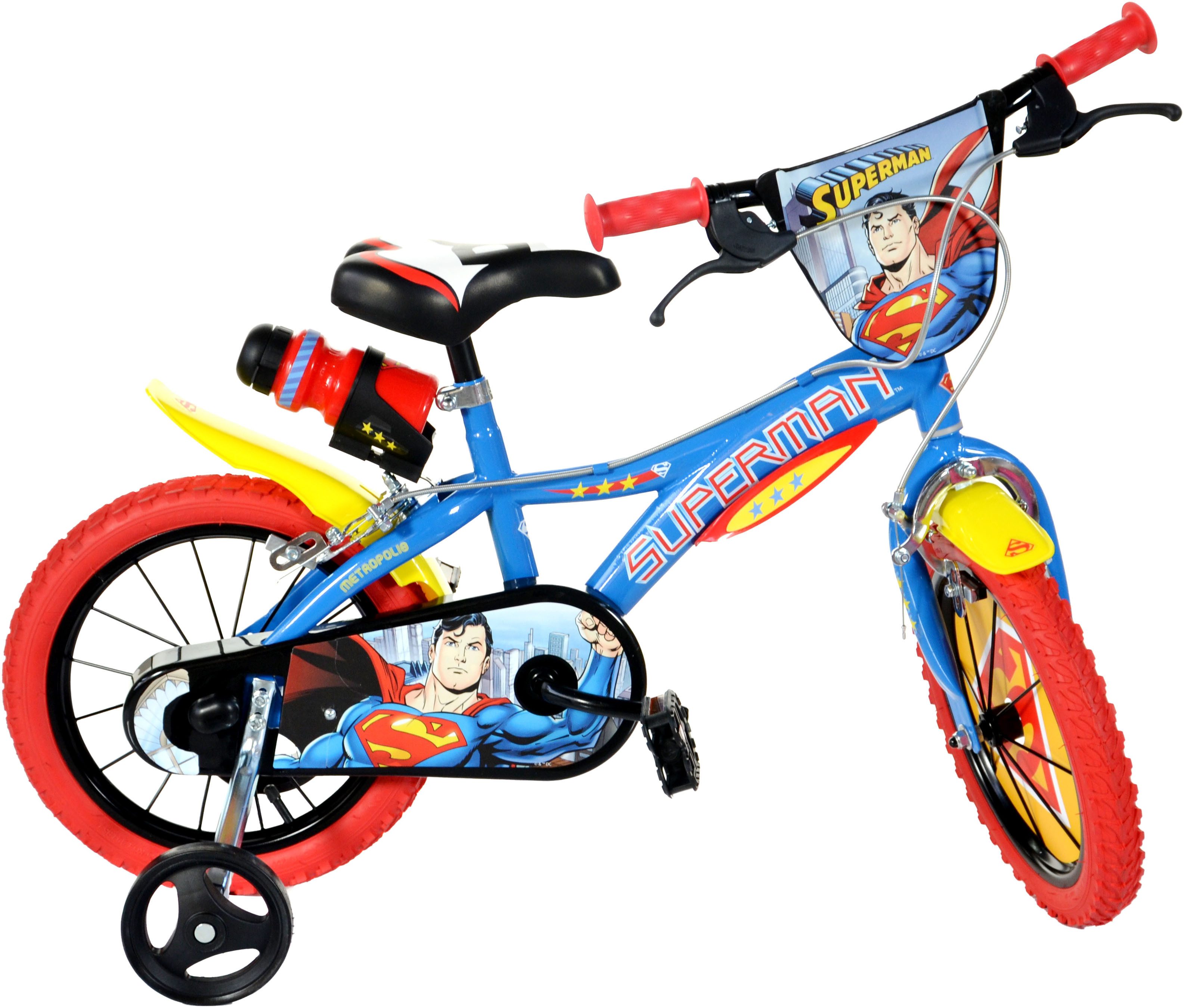 Dino Bikes Kinderfahrrad Superman 16" Kinderfahrrad 4-7 Jahre, 1 Gang, ohne Schaltung