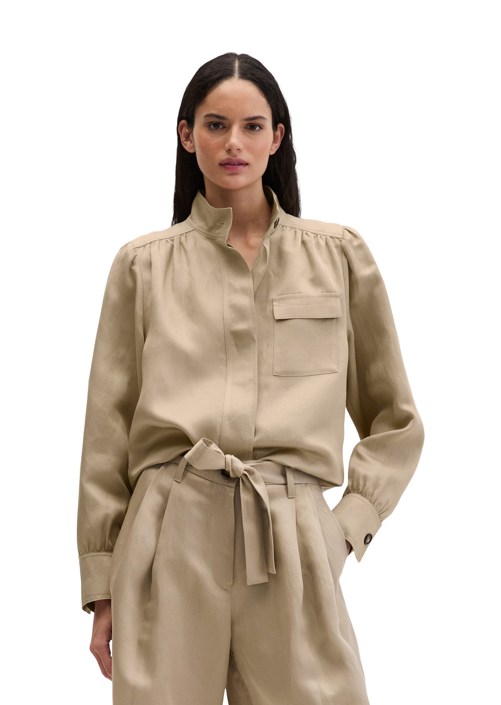 Marc O'Polo Kurzjacke aus TENCEL™ Lyocell-Leinen-Mix