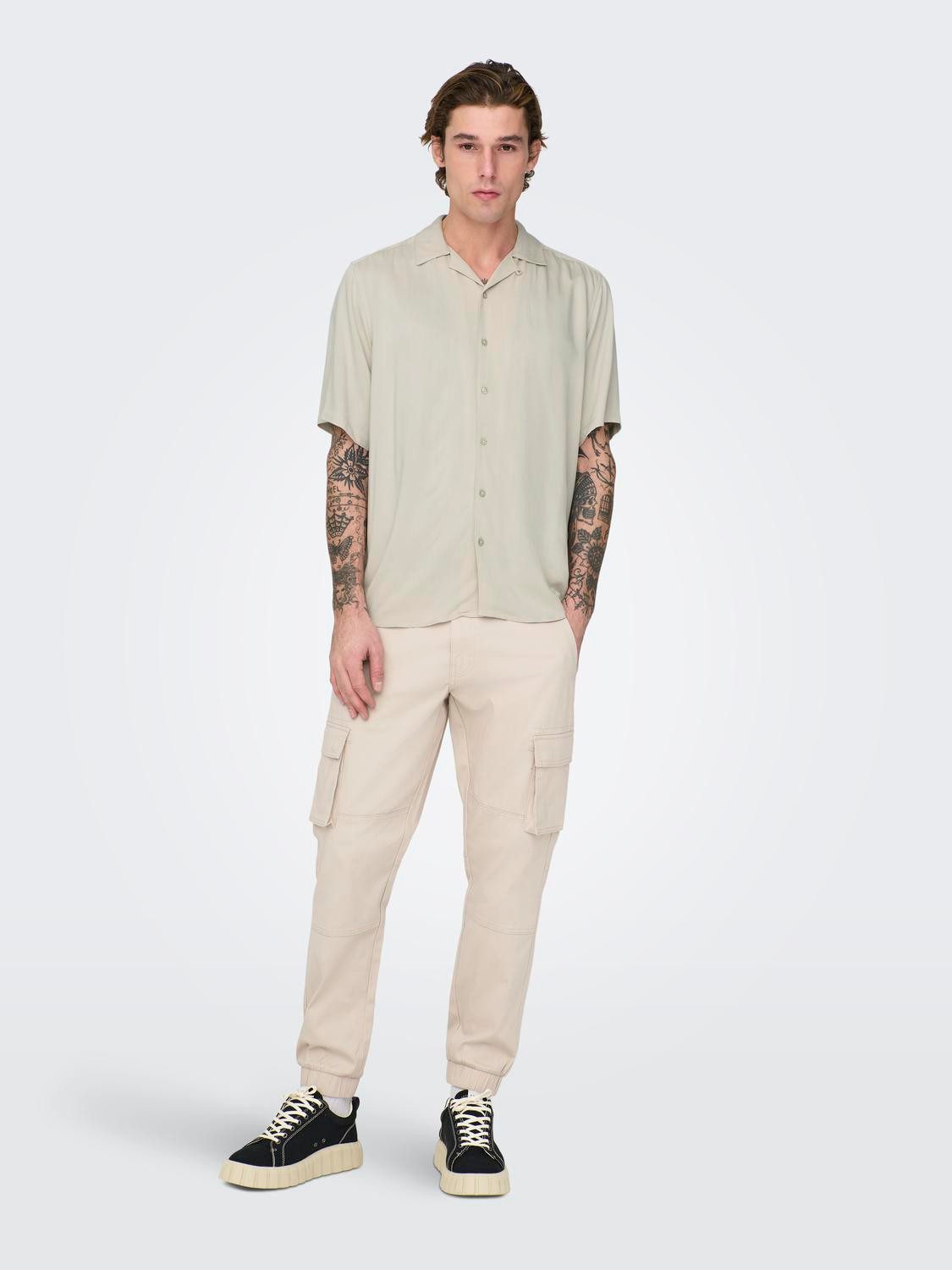 ONLY & SONS Kurzarmhemd ONSDASH LIFE REG VISC RES SS SHIRT – Bild 5 von 5