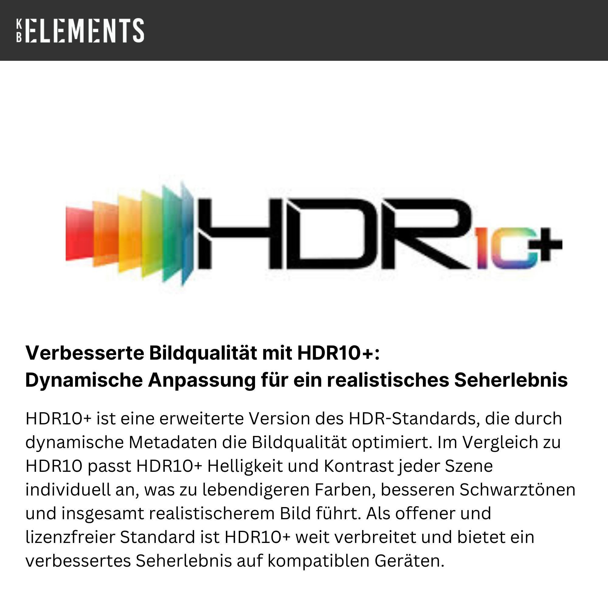 KB Elements ELT100QL7DE QLED-Fernseher (249 cm/100 Zoll, 4K Ultra HD, Smart-TV, QLED, 4K UHD, HDR10+, webOS Betriebssystem, Magic Fernbedienung)