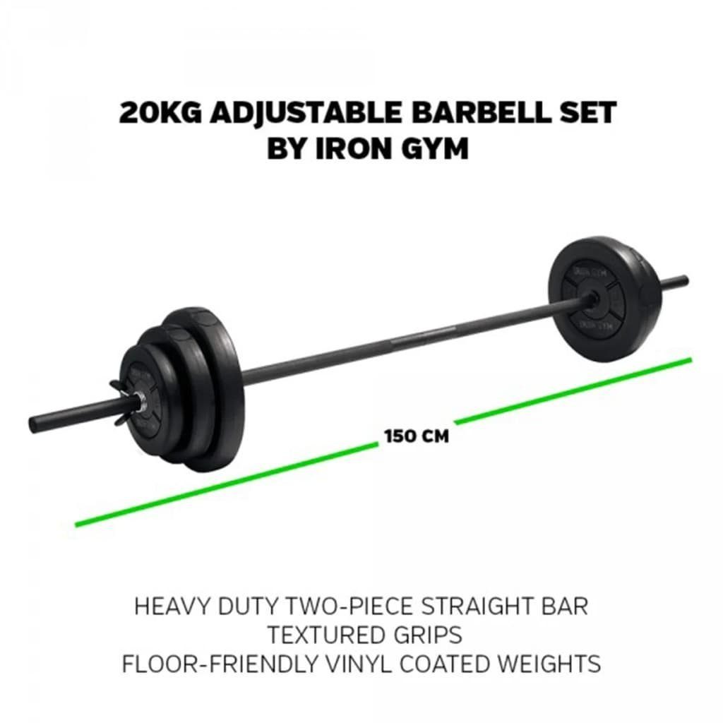 Iron Hantel-Set kg 20 IRG034 Gym Set Langhantel Einstellbare
