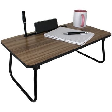 Koopman Tabletttisch Betttisch Klappbare Beine Frühstückstablett Bett Tablett Beistelltisch, Couch Serviertisch Tisch Laptoptisch Bett-Tablett Serviertablett