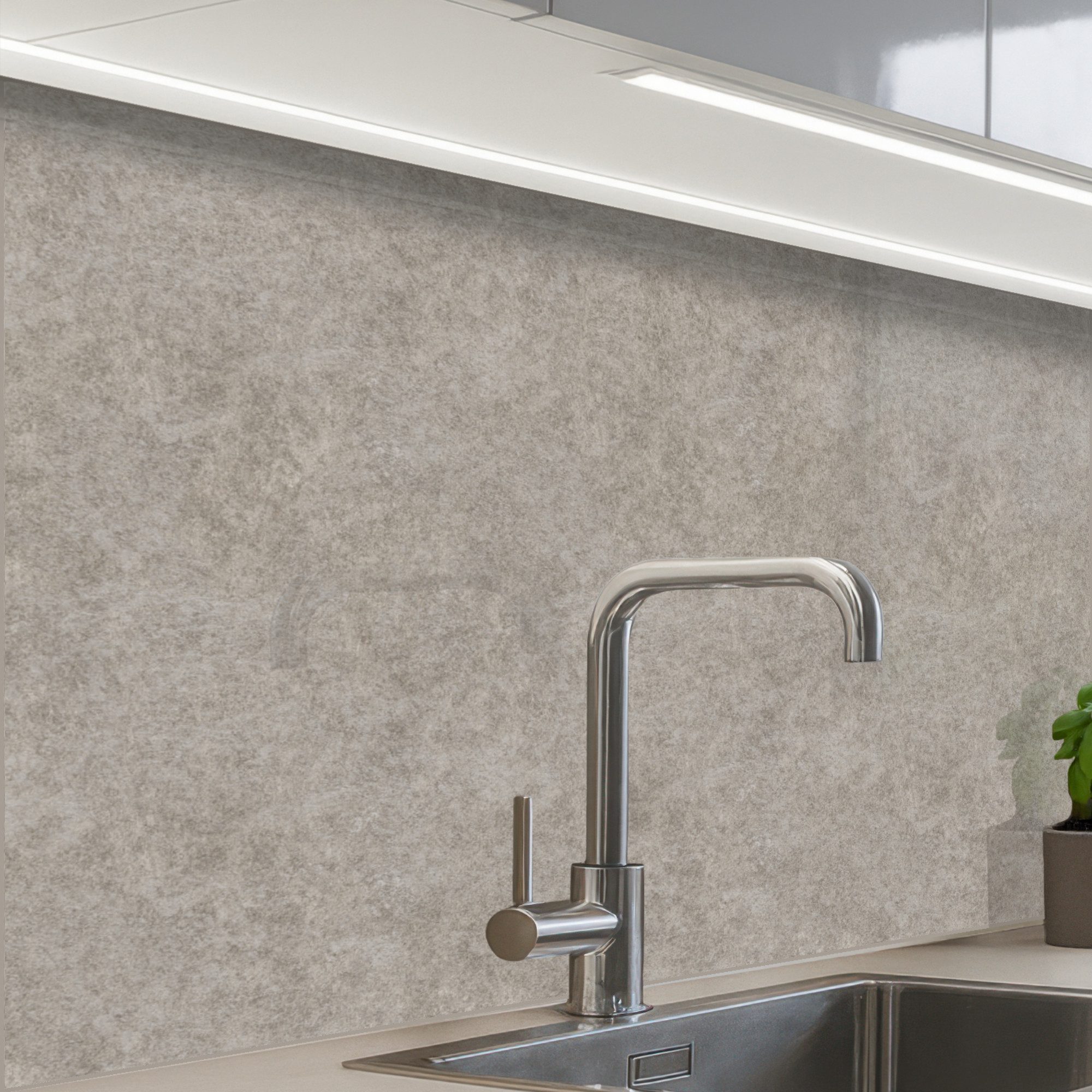 KitchenYeah Küchenrückwand Muster selbstklebend (keine Folie) Muster - Beton - Grau, (1-tlg), Spritzschutz, Küche, Rückwand, Küchenwand, Küchenfront, 30x20 cm