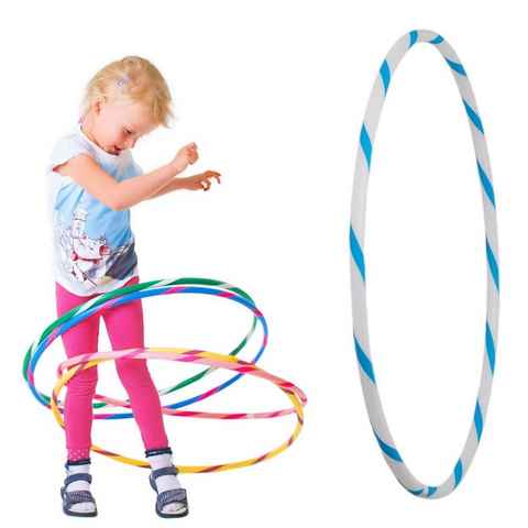 Hoopomania Hula-Hoop-Reifen Bunter Kinder Hula Hoop für kleine Profis, Ø60cm, Weiss-Blau