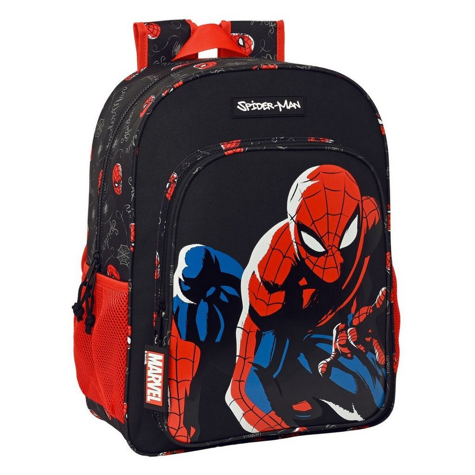 Spiderman Rucksack Kinder-Rucksack Spiderman Hero Schwarz 33 x 42 x 14 cm