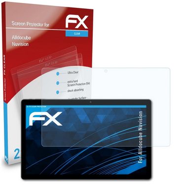 atFoliX Schutzfolie Displayschutz für Alldocube Nuvision, (2 Folien), Ultraklar und hartbeschichtet
