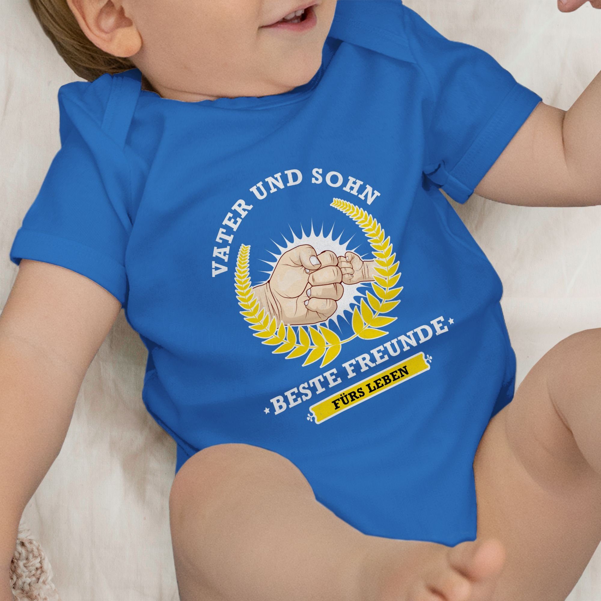 beste Vater Royalblau und Geschenk Vatertag Baby Shirtracer Leben fürs - Shirtbody Sohn Freunde 3