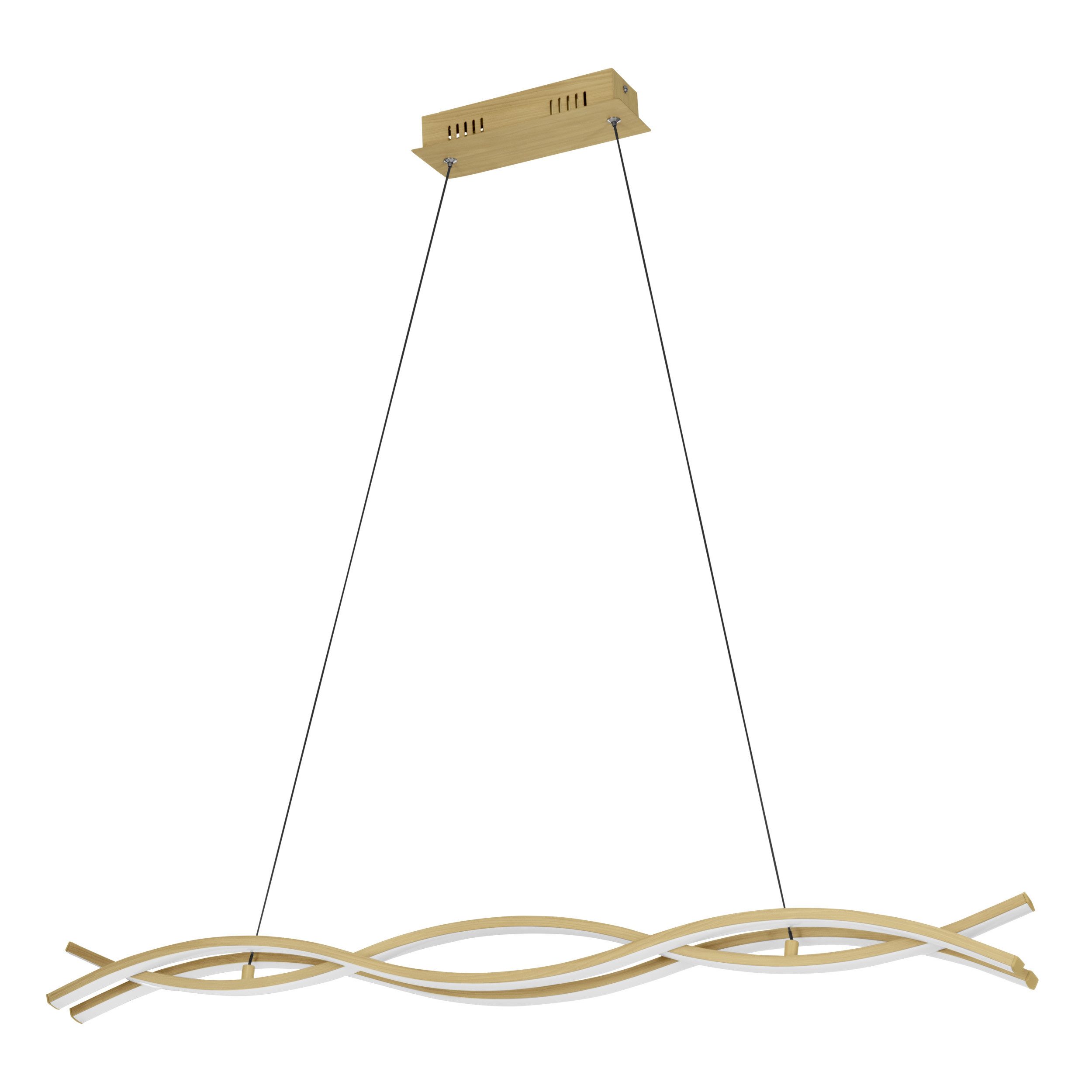EGLO Hängeleuchte LASANA 4 Pendellampe - Stahl, Alu - LED - 35W - IP20, LED fest integriert, Warmweiß, Hängelampe, Deckenlampe, Wohnzimmer, Esszimmer, L90 x B6 x H120 cm