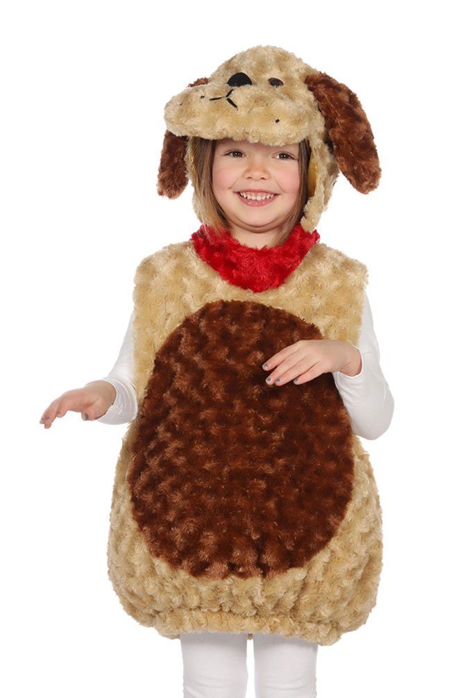 Karneval-Klamotten Kostüm Hund für Babys Kleinkinder Tierkostüm, Babykostüm Hunde-Body mit Kopf Mädchen Jungen