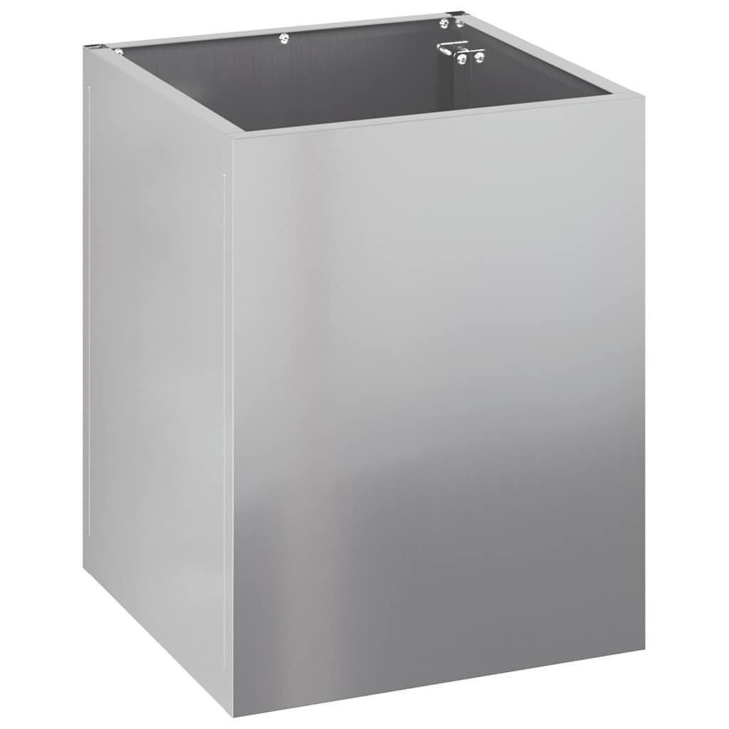 vidaXL Blumentopf Gartenblumentopf Silber Verzinkter Stahl günstig online kaufen