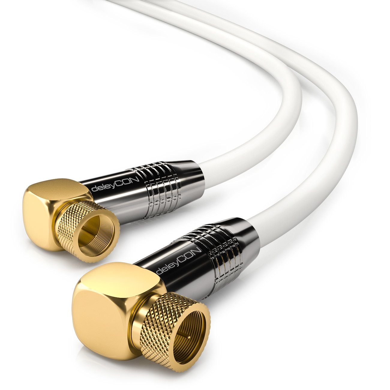 deleyCON 5m SAT Kabel gewinkelt Antennenkabel Satellitenkabel SAT-Kabel