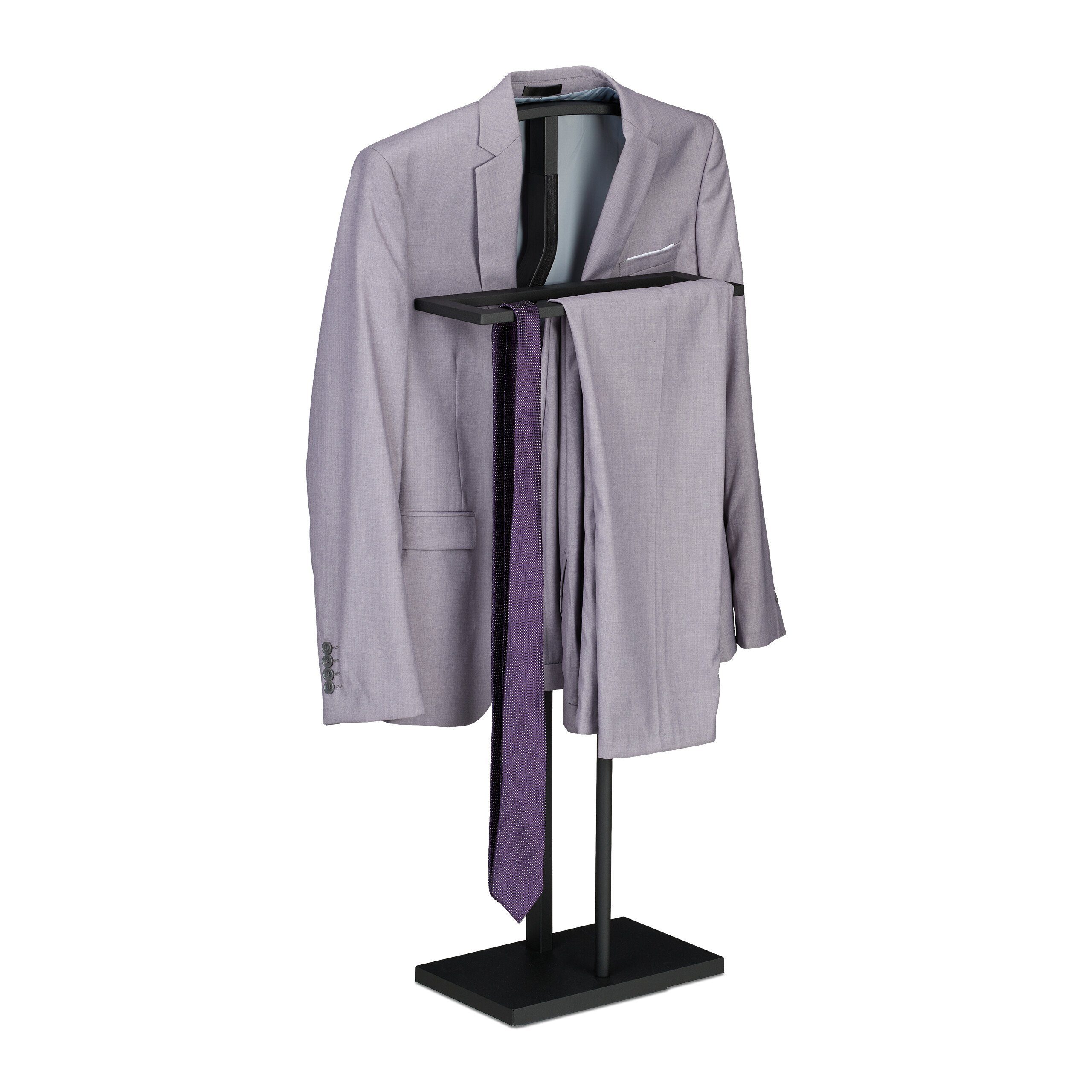 relaxdays Herrendiener Schwarz