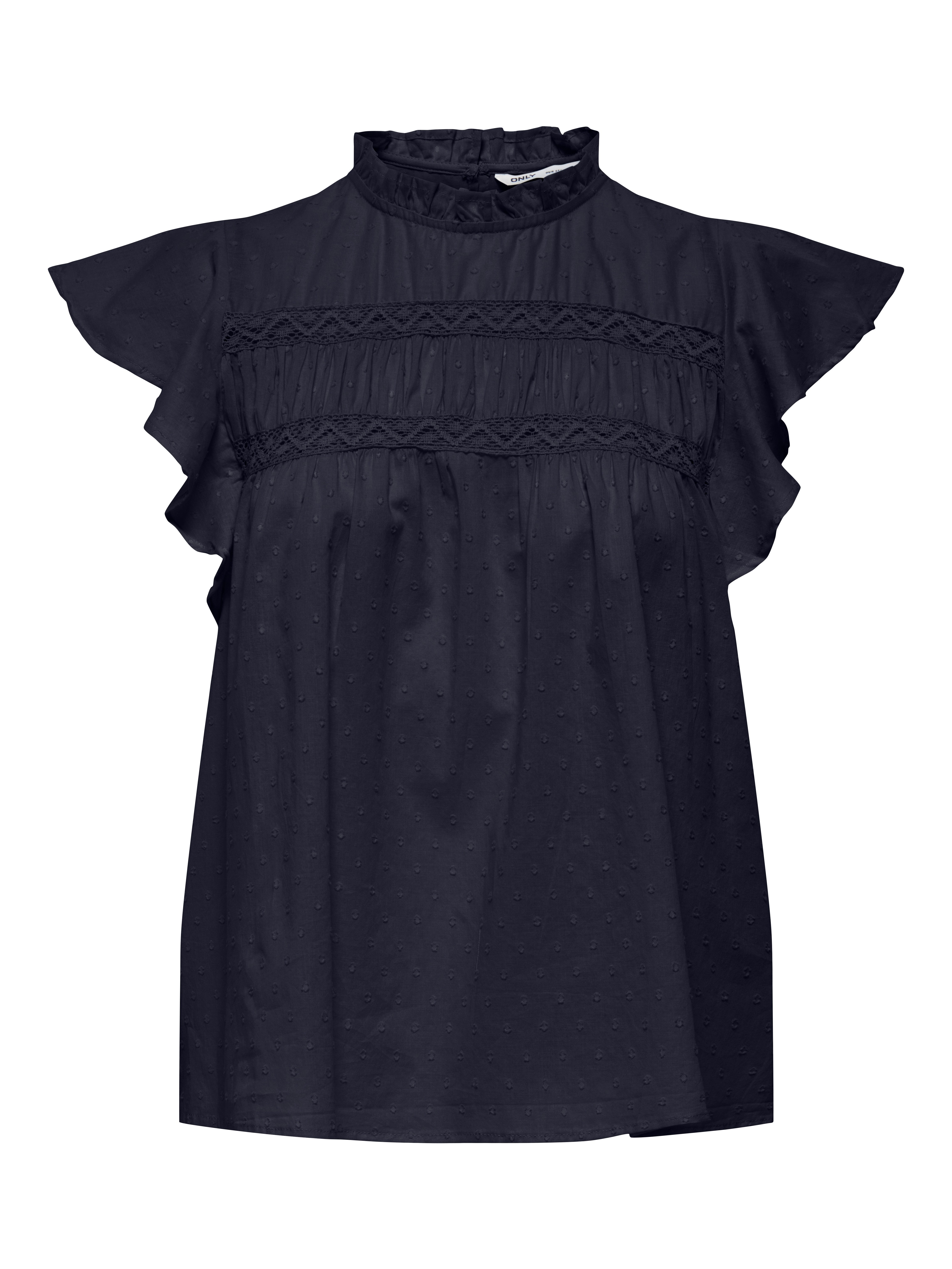 ONLY ONLKATTI S/S DOBBY TOP WVN NOOS Baumwolle, regular fit
