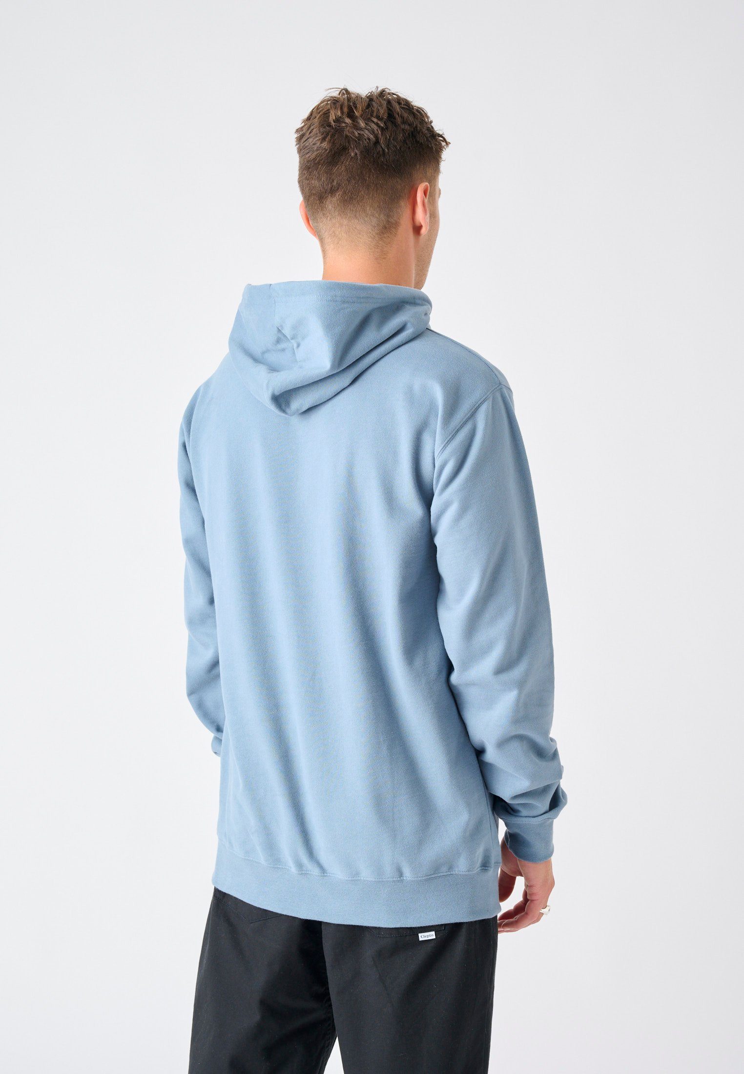 Ligull mit Schnitt lockerem Kapuzensweatshirt Cleptomanicx dunkelblau