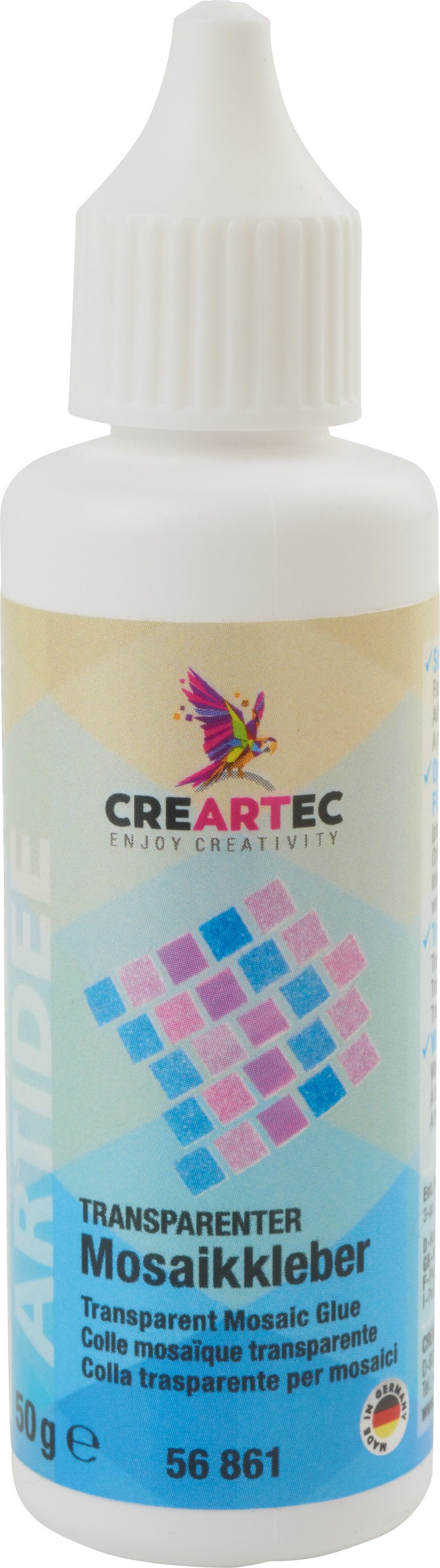 CREARTEC Bastelkleber Transparenter Mosaikkleber, 50 g