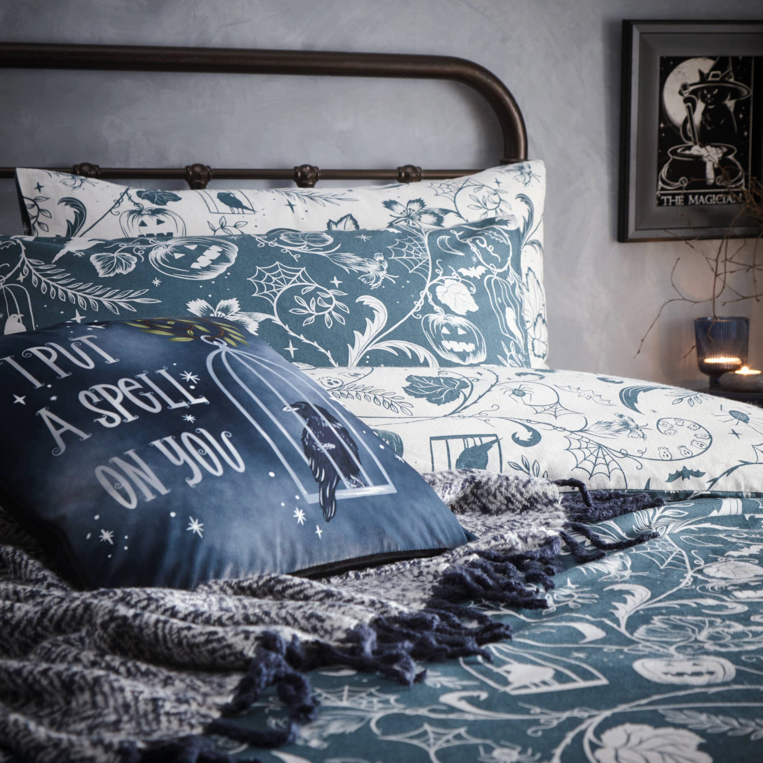 Riva Home Wendebettwäsche Mystisches "Spellbound“ Gothic Bettwäsche 135x200 cm 100 % Baumwolle