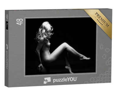 puzzleYOU Puzzle Fine Art Aktfotografie: Sinnliche nackte Frau, 48 Puzzleteile, puzzleYOU-Kollektionen Erotik