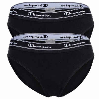 Champion Slip Damen Bikini-Slips, 2er Pack - Slips, Logo-Bund
