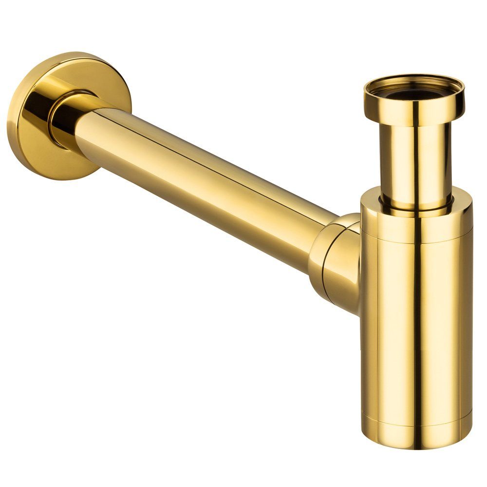 Sanlingo Ablaufgarnitur Gold Röhrensiphon Siphon Sifon günstig online kaufen