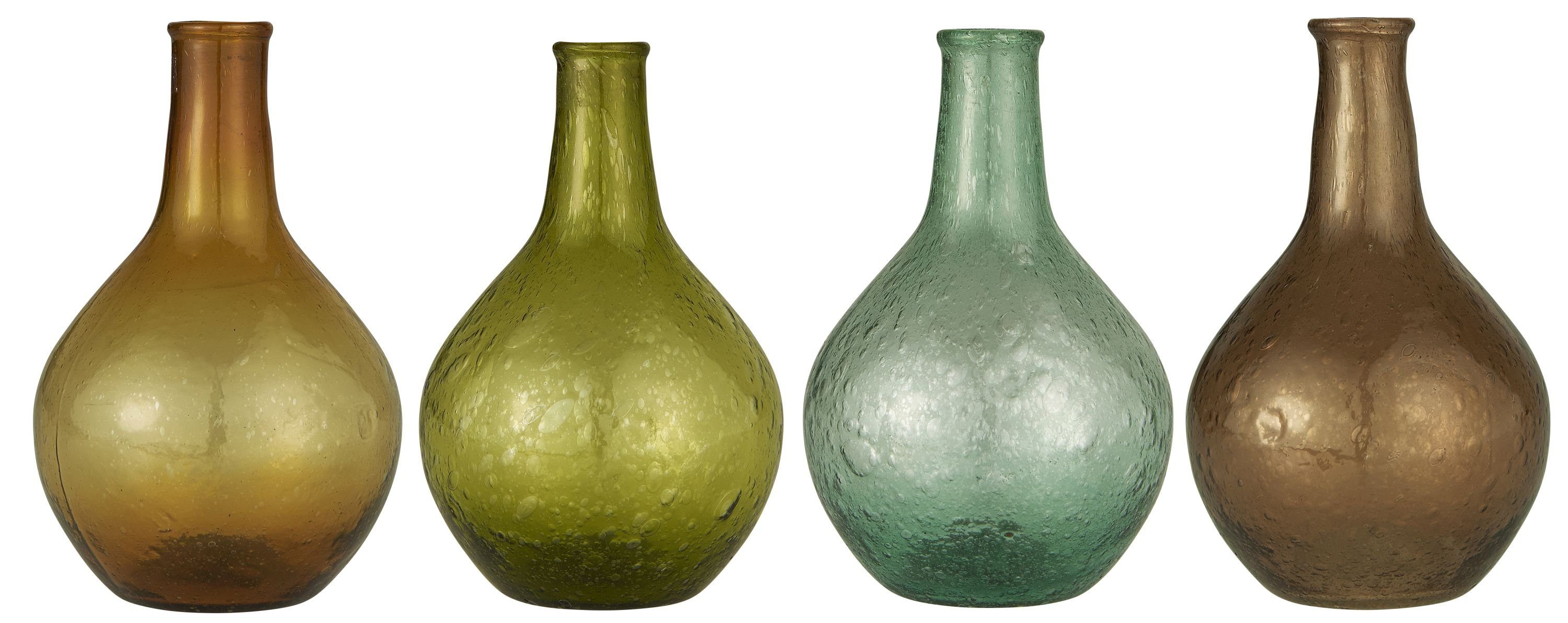 Ib 4x Dekovase Laursen Glas Vase 8552-99 H Ib 16cm Laursen Hals Langer Blumenvase Set
