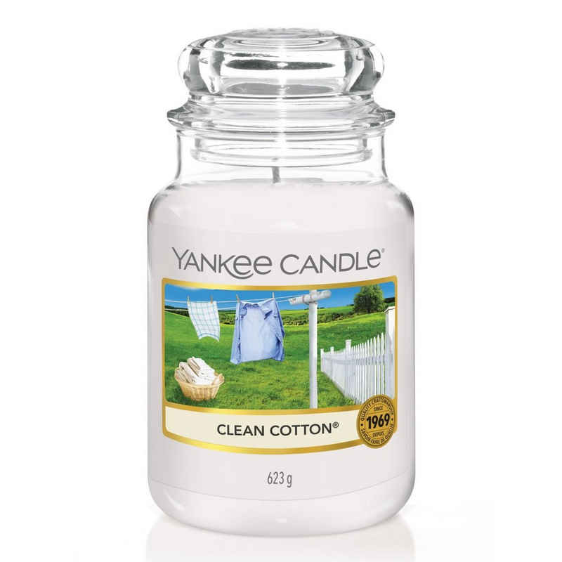 Yankee Candle Duftkerze »Clean Cotton 623g - Duftkerze im Glas«