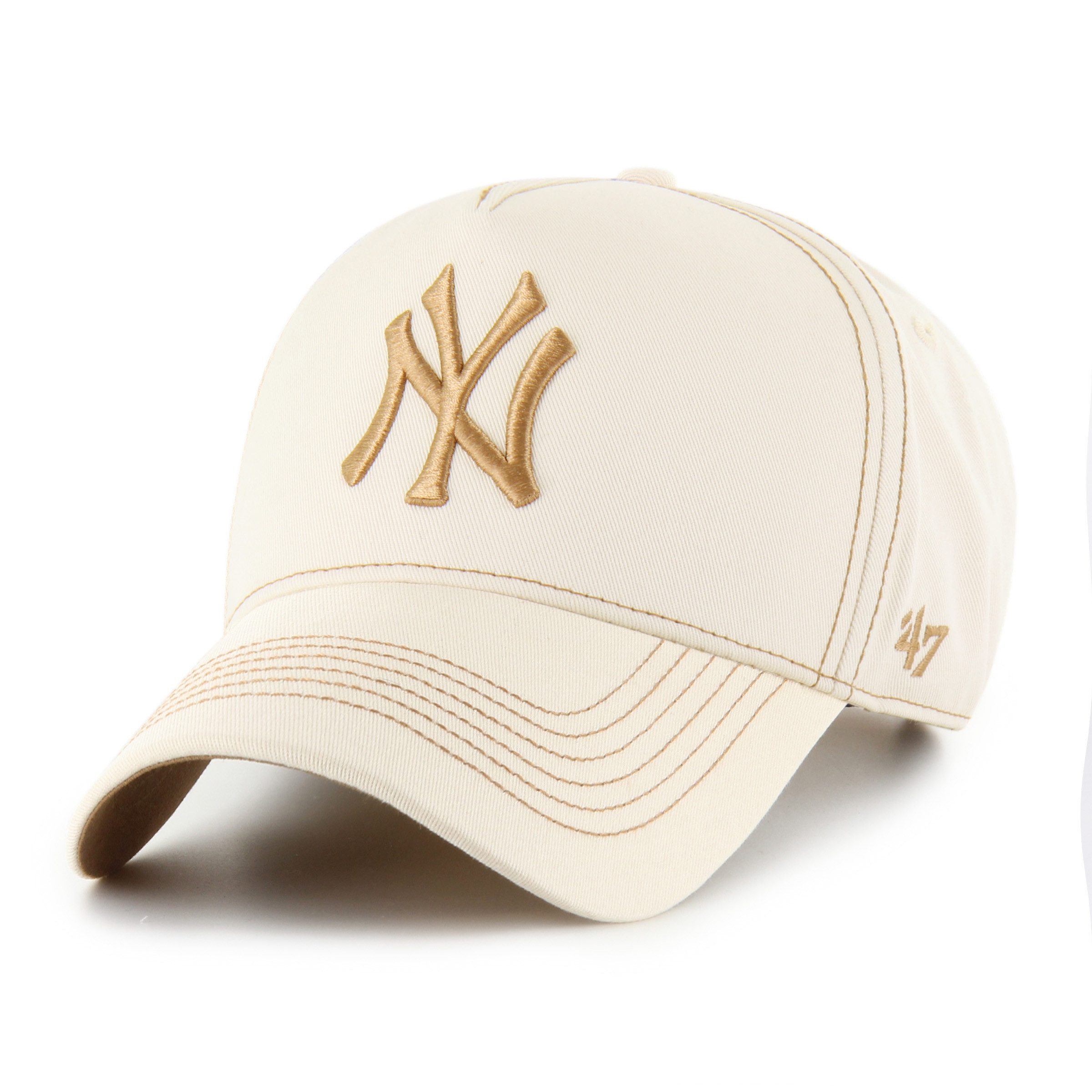 '47 Brand Baseball Cap '47 Brand Cap MLB New York Yankees Contrast Stitch '47 Clean Up (Basecap, Basecap, Clean Up Cap) Used-Look (Garment Wash)