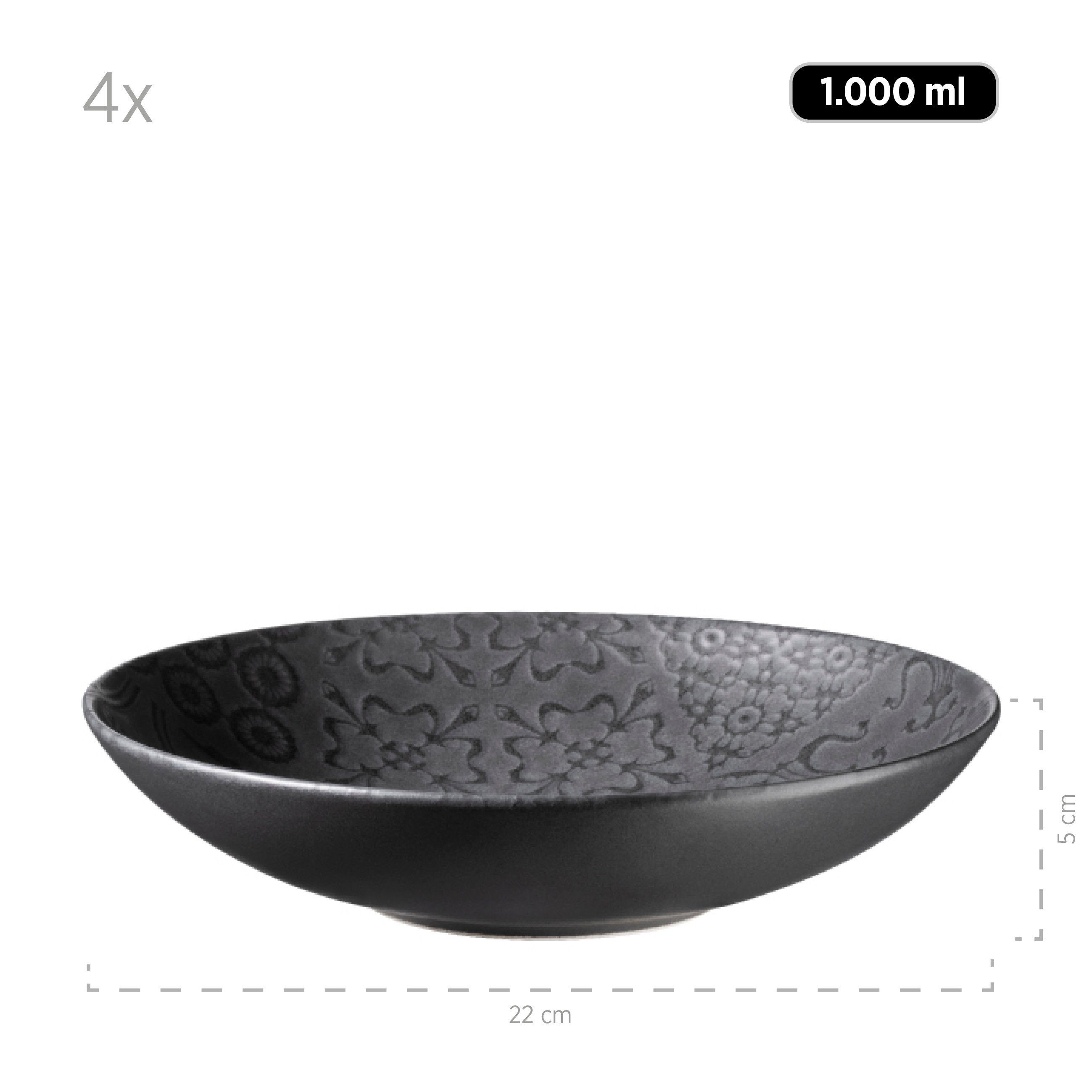 MÄSER Tafelservice Trad. Tiles (12-tlg), 4 Personen, Steinzeug
