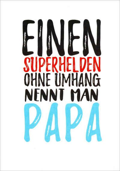 Postkarte "Einen Superheld ohne Umhang nennt man Papa"