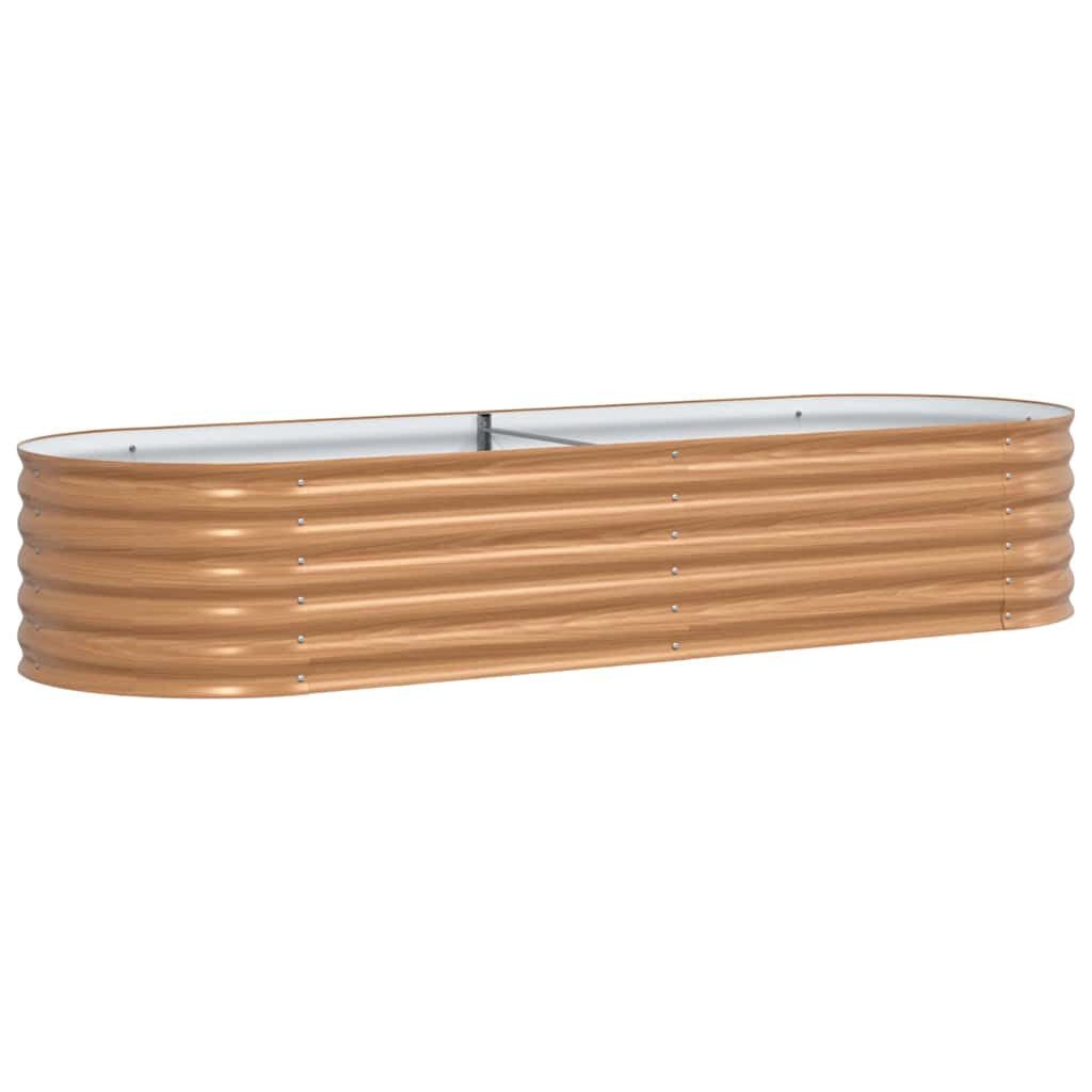 vidaXL Hochbeet Hochbeet Braun 240 x 80 x 44 cm Stahl (1 St)