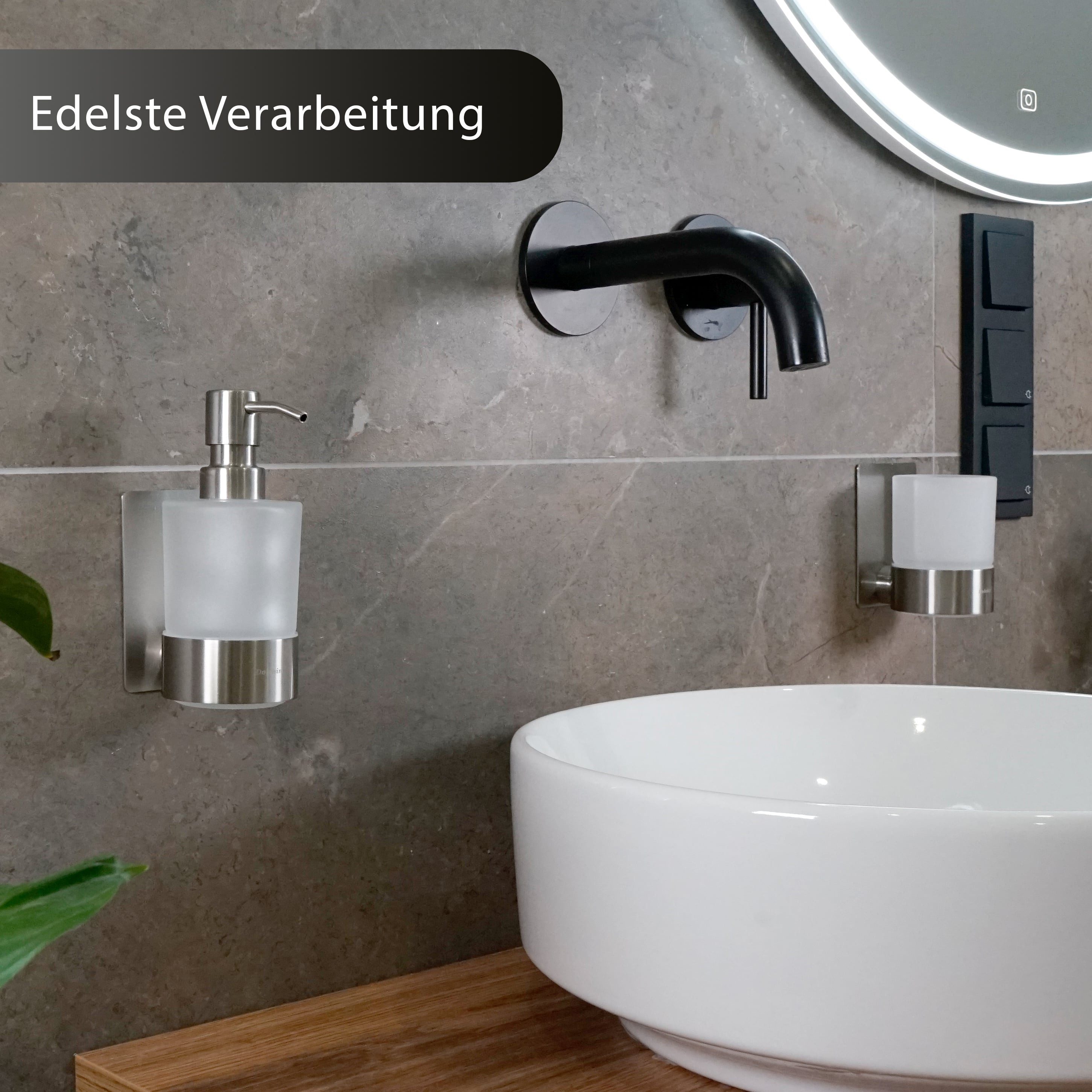 Dolvhin Seifenspender und Zahnputzbecher Set, Glas Handseifenspender & Zahn günstig online kaufen