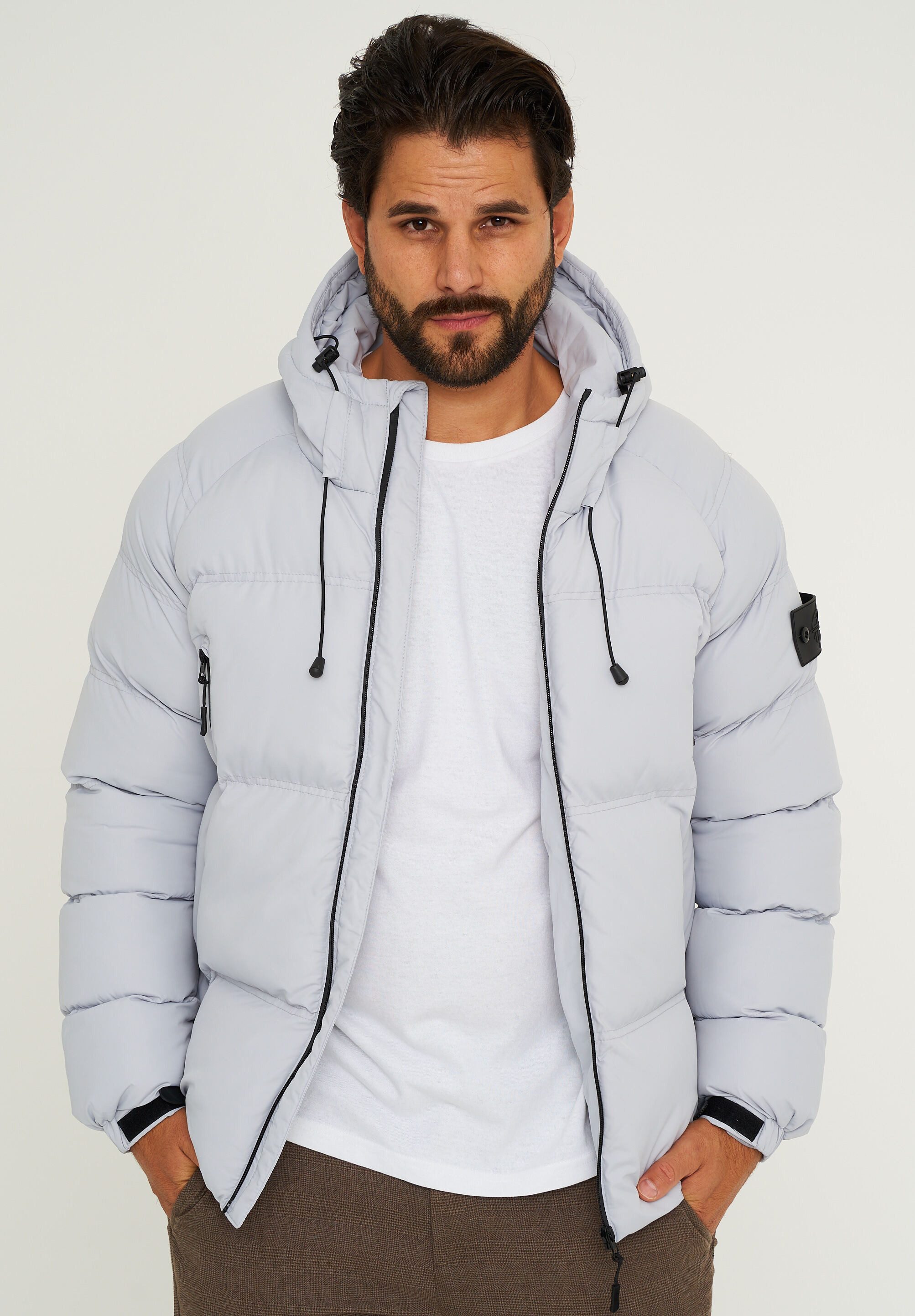 SOULSTAR Winterjacke S2BADGAM Herren Pufferjacke mit Kapuze warme Steppjack günstig online kaufen