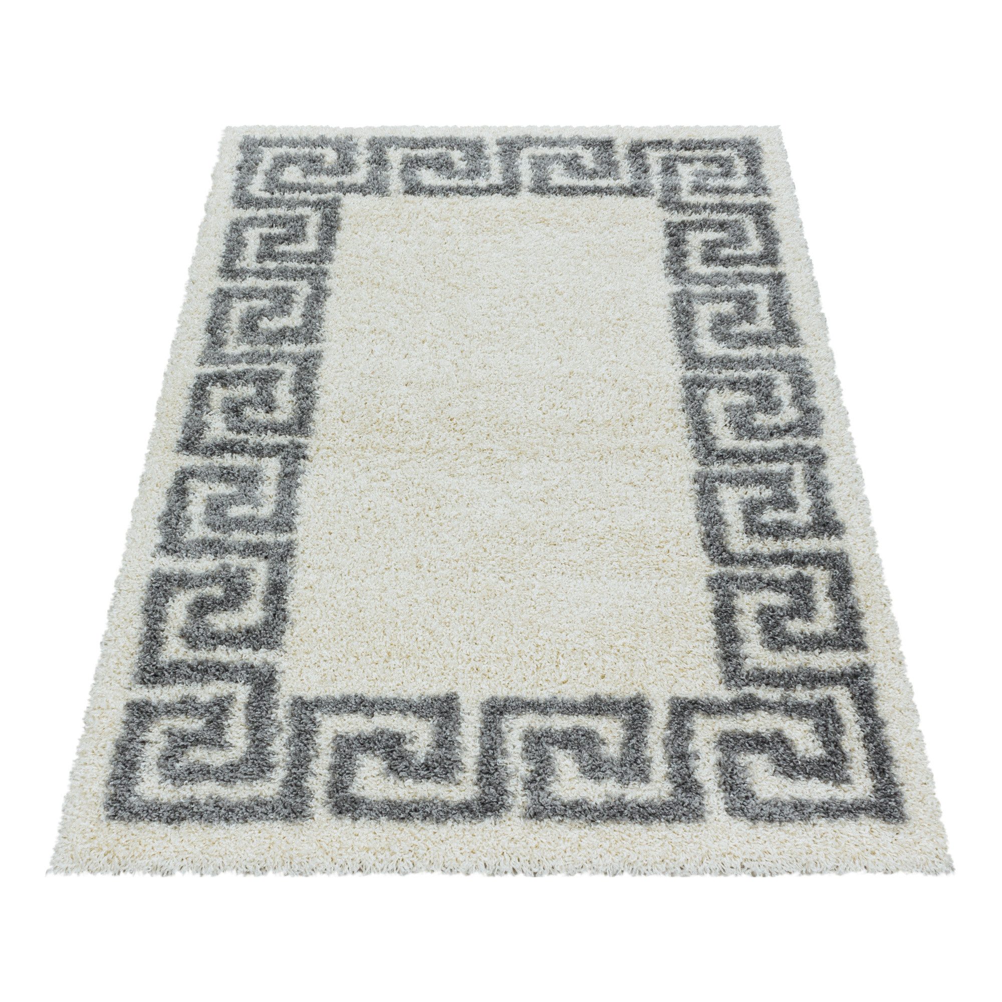 SIMPEX24 Teppich Mäander Design, Rund, Höhe: günstig online kaufen