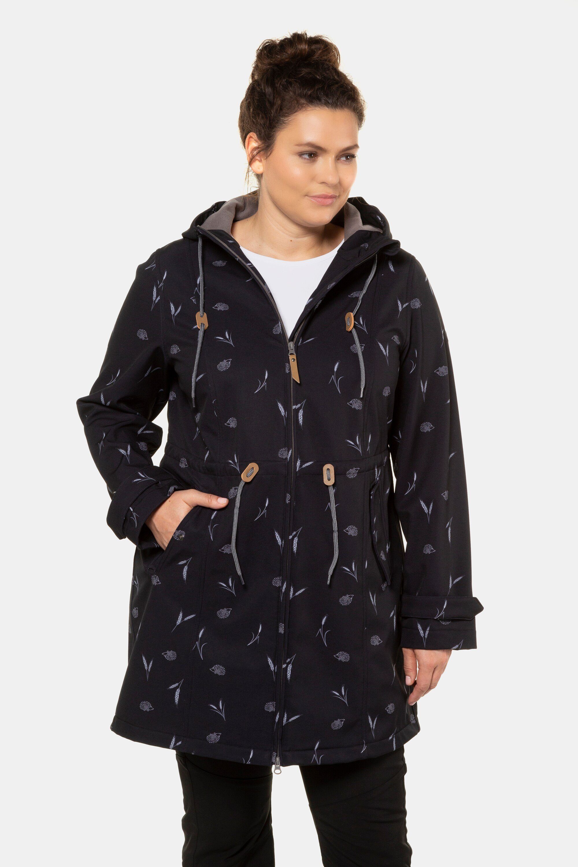 Ulla Popken Schwarze Longjacke Ulla Popken Funktionsjacke Bis