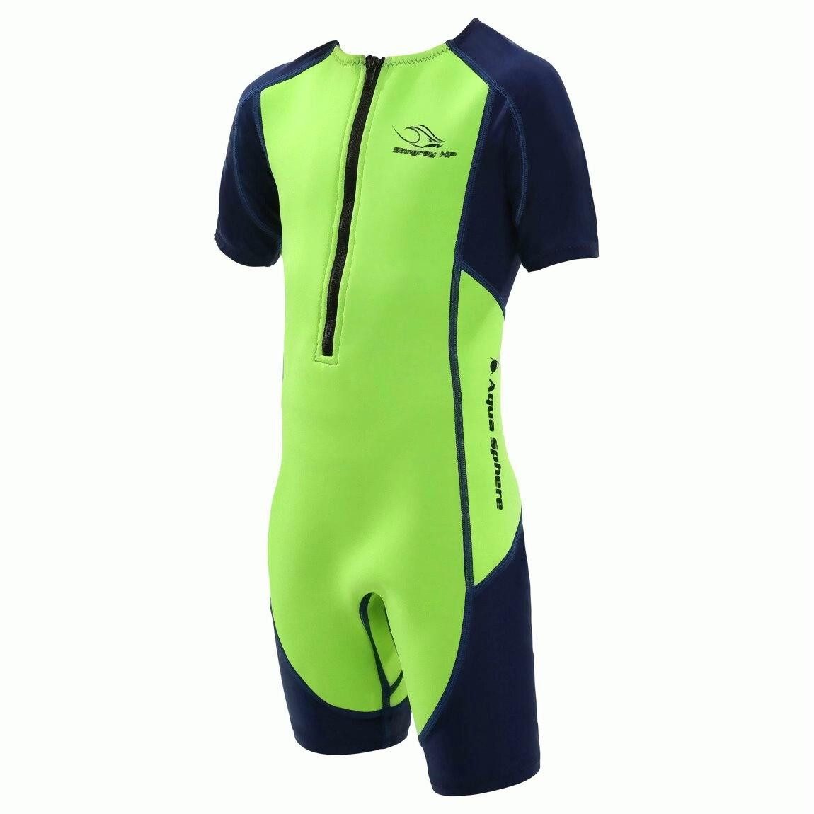 Aqualung Neoprenanzug Aqua Sphere STINGRAY HP2 Kinder UV Shortie Badeanzug Neopren Shorty – Bild 2 von 3