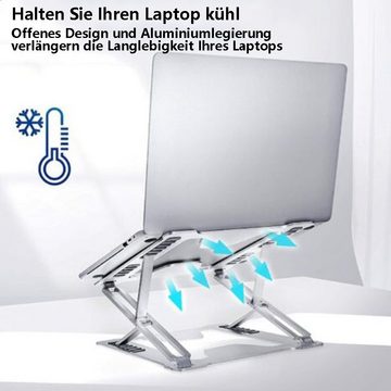 Houhence Laptop Ständer Höhenverstellbar, Faltbarer Laptop Stand Laptop-Ständer