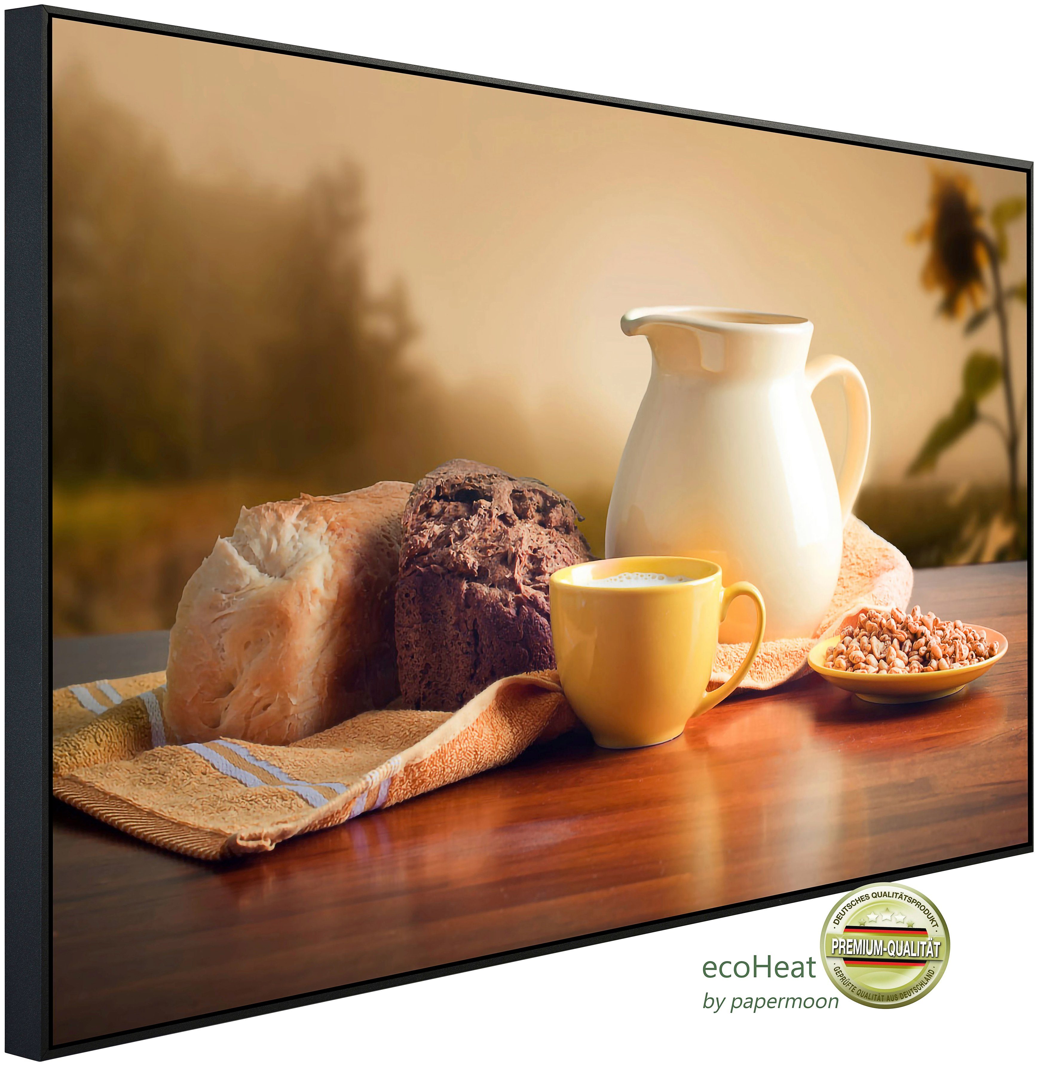 Papermoon Infrarotheizung Milch und Brot, sehr angenehme Strahlungswärme