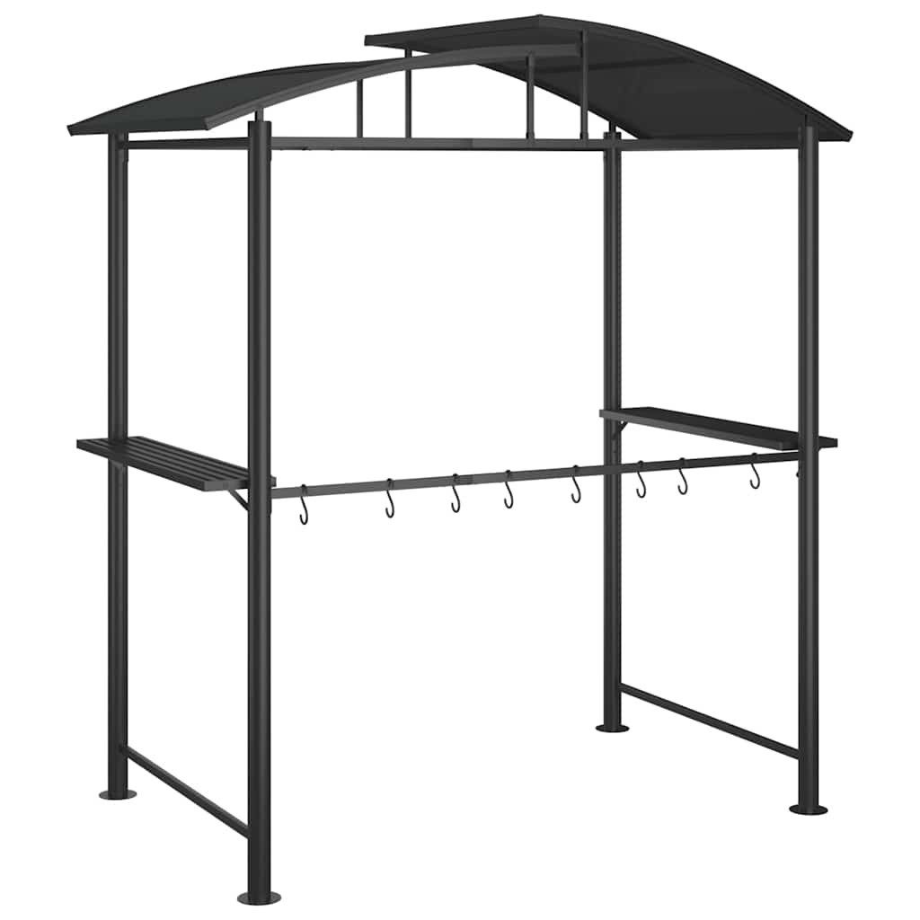 vidaXL Partyzelt Grillpavillon mit Seitenregalen Anthrazit 210x114x230 cm Stahl – Bild 5 von 5