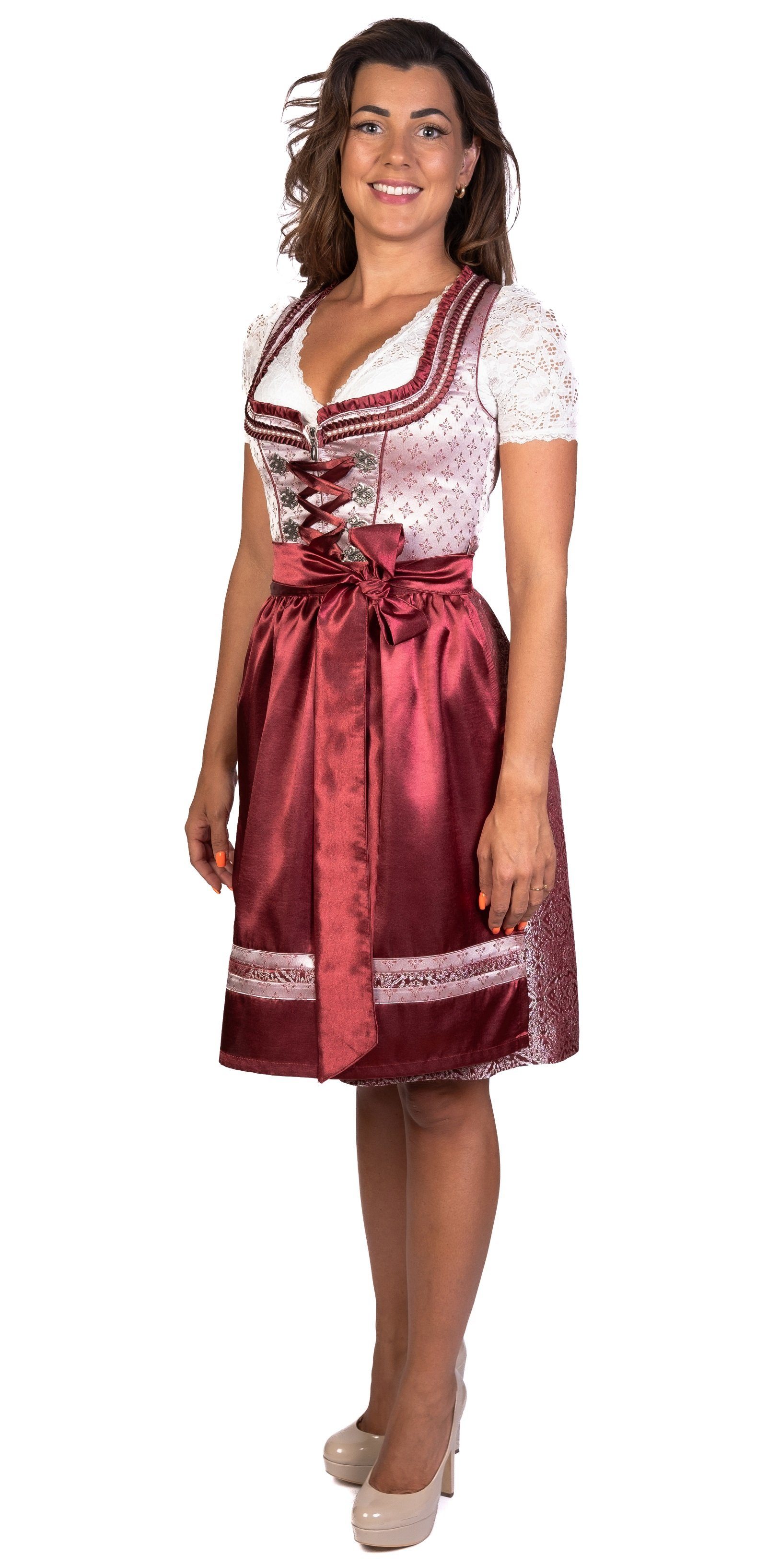 Trachtl Dirndl Trachtl Midi Dirndl Kerstin Bordeaux 36