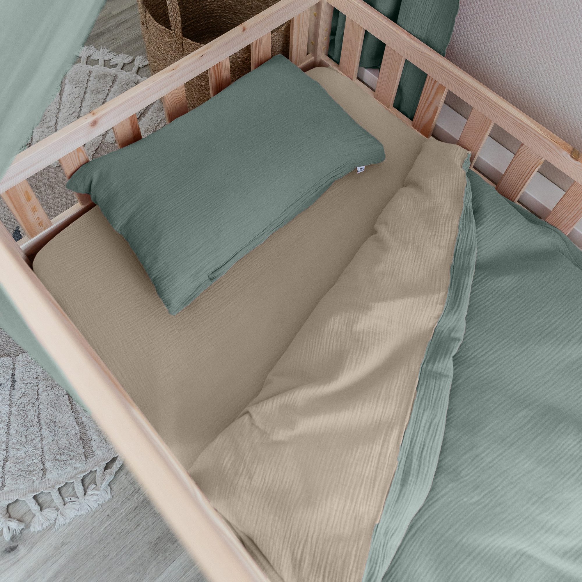 lilimaus Kinderbettwäsche Musselin Kinderbettwäsche 100x135 135x200 - Bettwäsche Kinderbett, 1 teilig, Kinderbettwäsche Set 100% Baumwolle, atmungsaktiv & weich