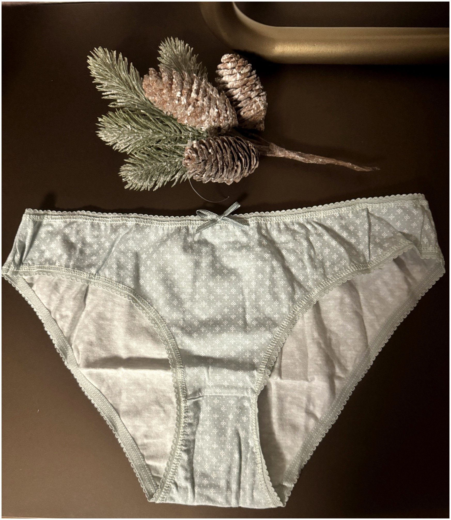 Slip Damen Slip 7er Pack – Gemustert, Baumwolle, Mit Schleifchen