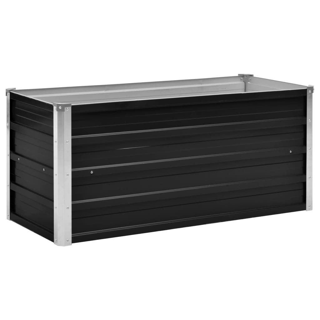 vidaXL Hochbeet, Garten-Hochbeet Anthrazit 100 x 40 x 45 cm Verzinkter Stahl