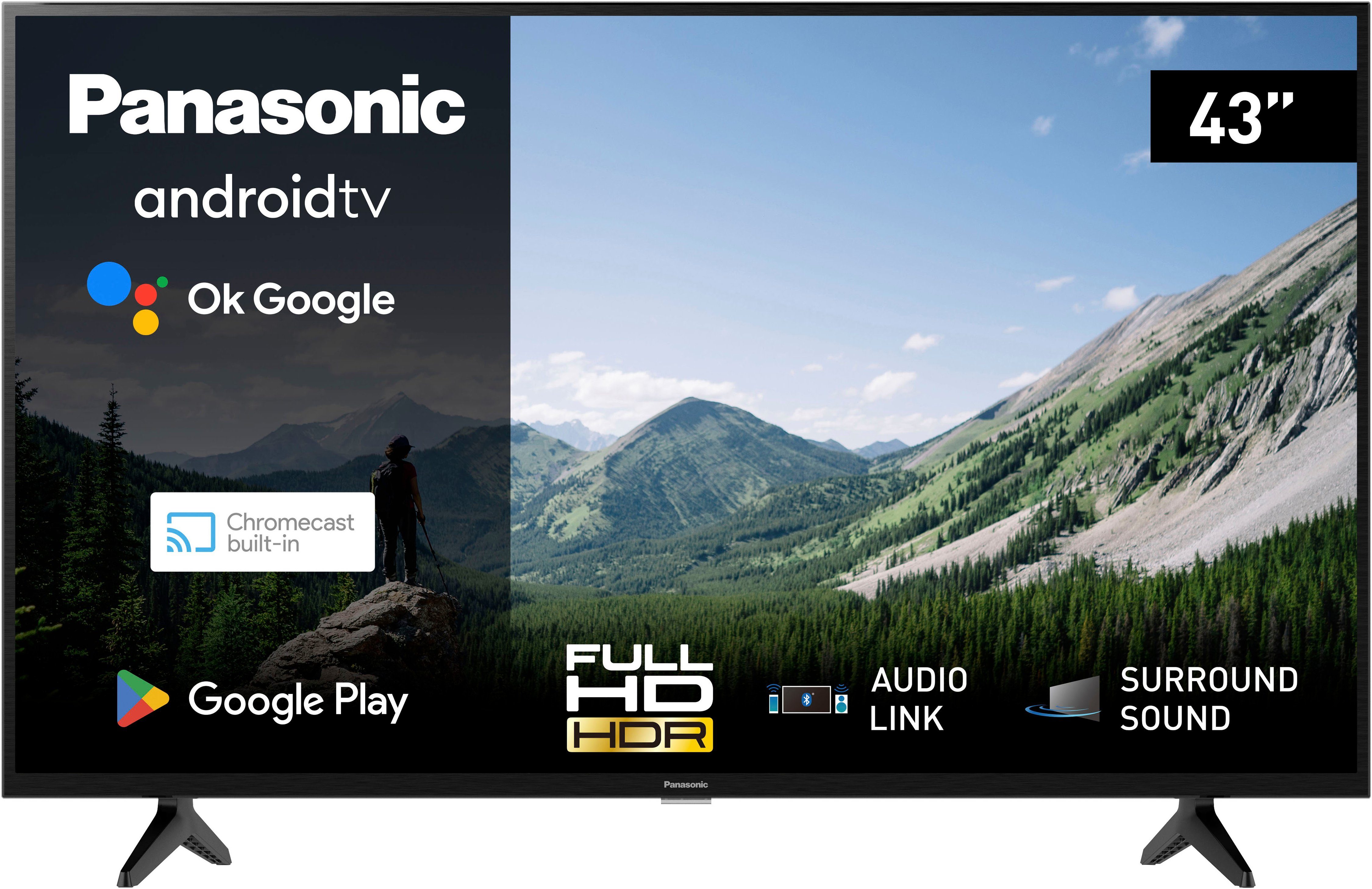 Panasonic TX-43MSW504 LED-Fernseher (108 cm/43 Zoll, Full HD, Android TV, Smart-TV)