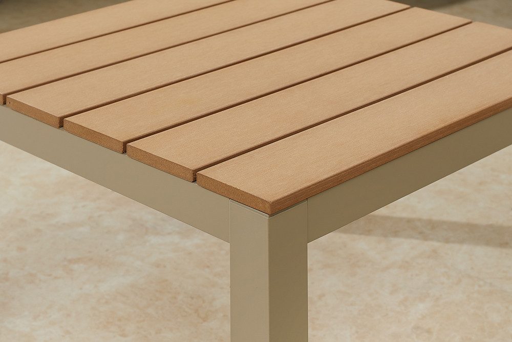 riess-ambiente Gartentisch ORLANDO LOUNGE 60cm greige natur · wetterfester Outdoor-Beistelltisch (Einzelartikel, 1-St), Terrasse · Metall · Outdoor-Gartentisch  – Bild 5 von 5